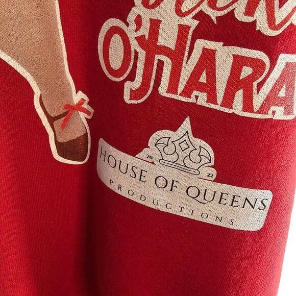 Christmas Sweatshirt Eureka Ohara Mens Size Medium Red Crewneck Ru Paul Drag - Picture 3 of 7